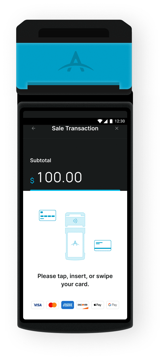 Accept chip, tap, swipe, and QR code payments from a single handheld terminal with built-in printing. Dual SIM keeps you connected, and front and rear cameras make scanning and verification simple.